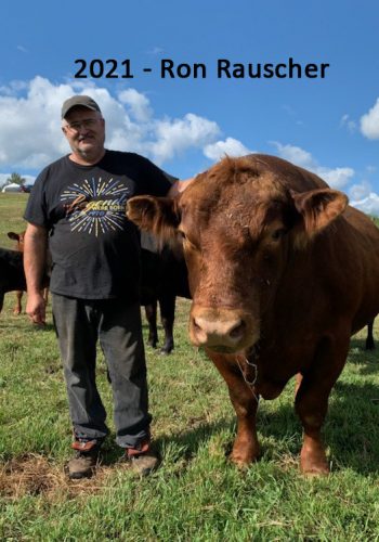 2021 Heifer Lottery Winner - Ron Rauscher with Text